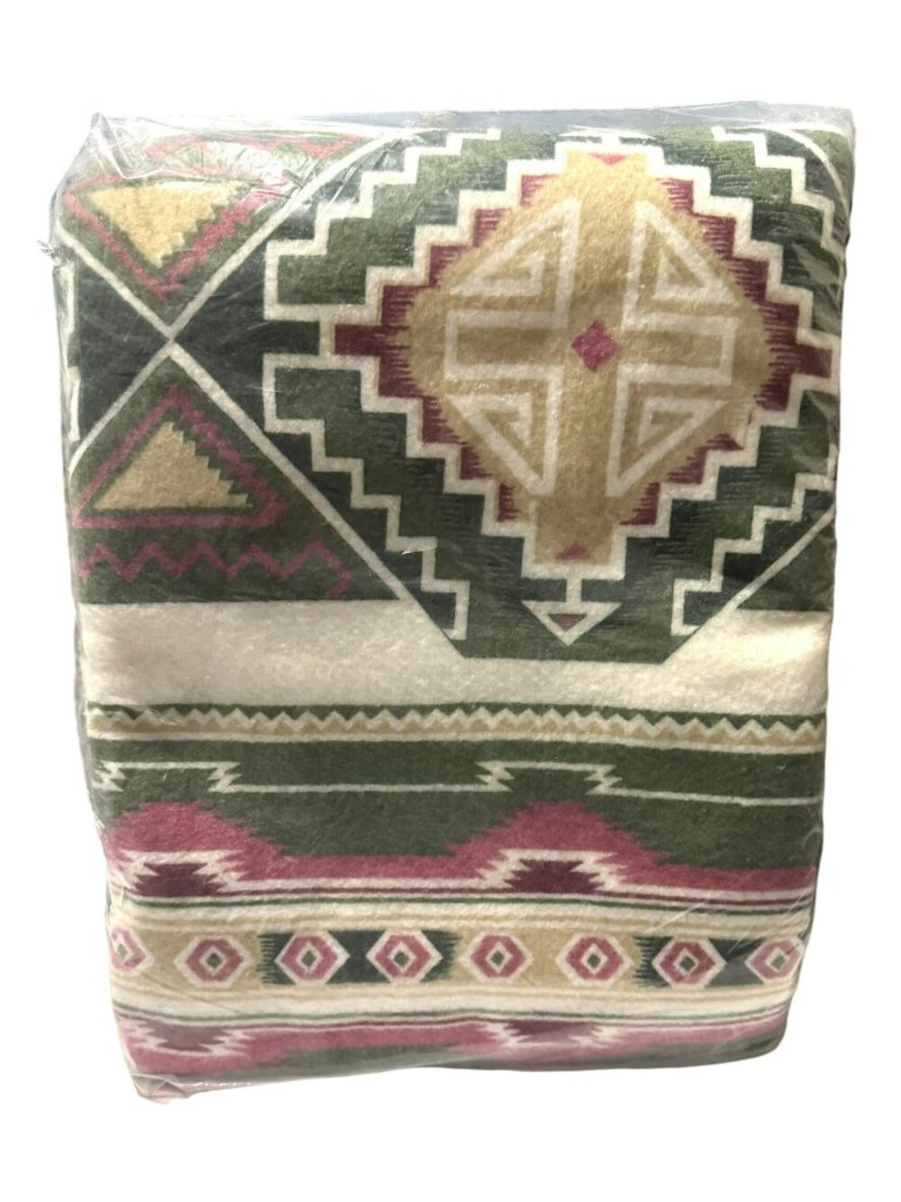 Aztec Throw Blanket Native American Southwestern Print Fleece 72x90" Preston USA